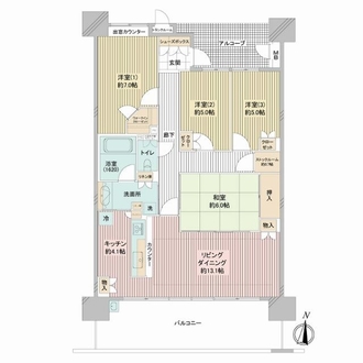 ラ・ビスタ宝塚レフィナス１番館の間取図