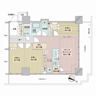 ザ・パークハウス川越タワーの間取図
