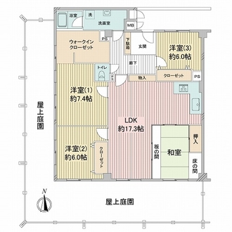 シャルマンコーポ塚口の間取図
