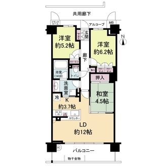 ウェリス鶴見緑地の間取図