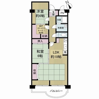 淀川パークハウス２号棟の間取図
