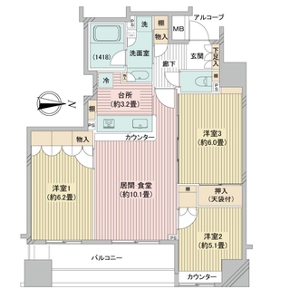 上野アインスタワーの間取図