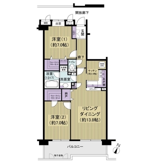 北習志野セントラルハイツの間取図