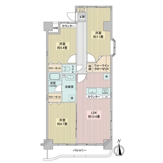 ルジェンテ・リベル練馬北町の間取図