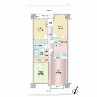 藤和シティホームズ大倉山東の間取図