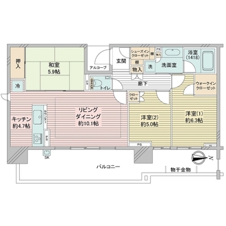 グランドメゾン東伏見の間取図
