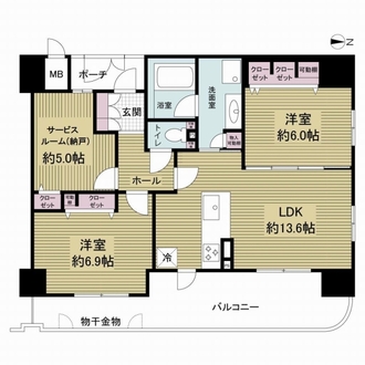 メロディーハイム高津公園グランロージュの間取図