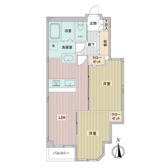 大山サンハイツの間取図