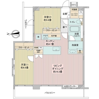 ライオンズプラザ新板橋の間取図
