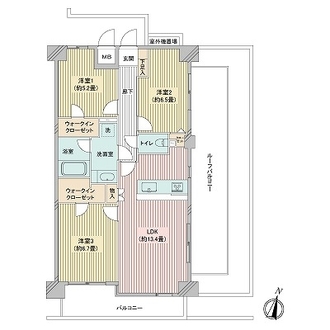 エクレール本蓮沼の間取図