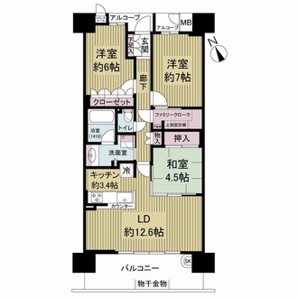 グリーンゲートレジデンス　イーストウイングの間取図