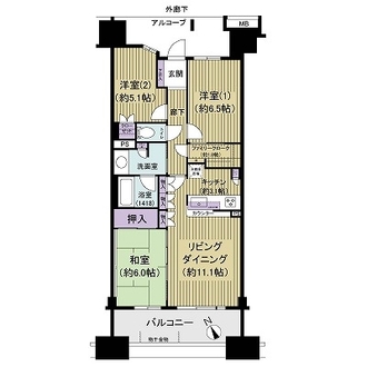 リバーフェイスの間取図