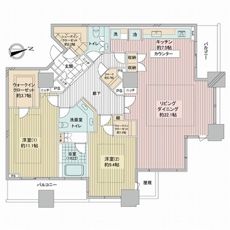 シティタワー高輪の間取図