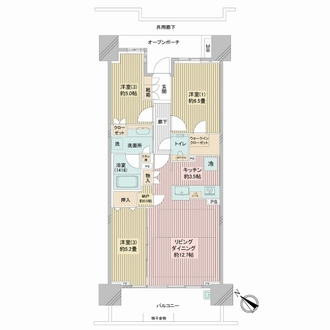 プラウドシティ加賀学園通りの間取図