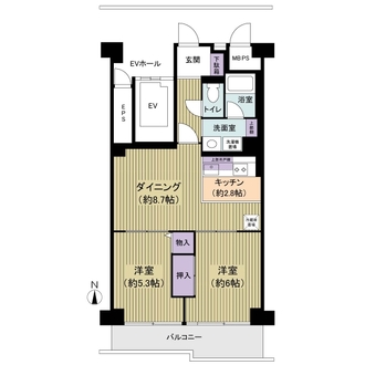 尾久橋スカイハイツの間取図