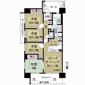 ゼファー四つ木ザナドゥ２１の間取図