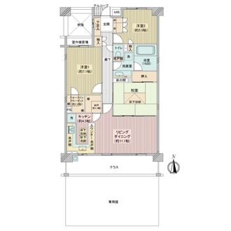 グランノア港北の丘１８番館の間取図