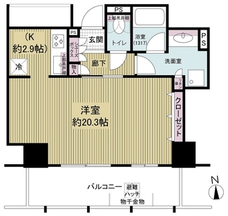 シエリアタワー大阪福島の間取図