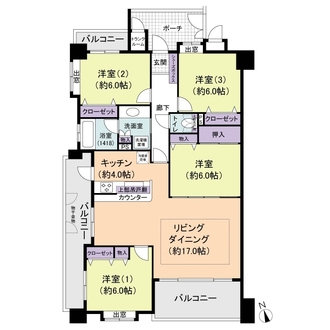 エンゼル西新サウスコートの間取図