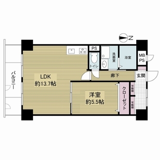 トーカンマンション東梅田の間取図