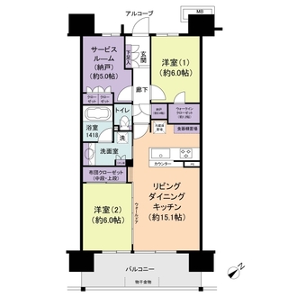 ザ・ガーデンズ東京王子　ブルームコートの間取図