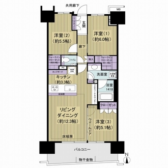 ガーデンクロス東京王子の間取図