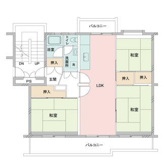 港南台つぐみ団地１２号棟12の間取図