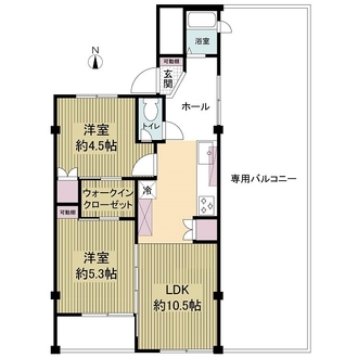六甲コーポラスの間取図