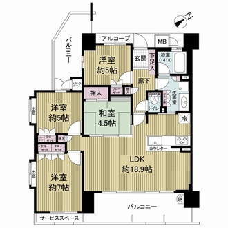 ＢＥＬＩＳＴＡ都島毛馬橋の間取図