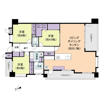 エンゼル西新サウスコートの間取図