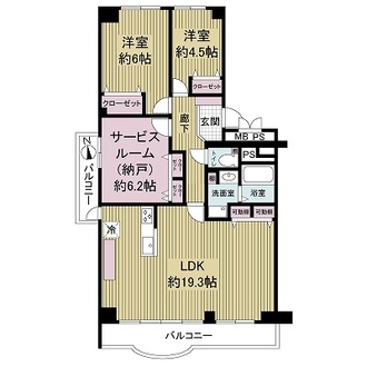 メゾン千里丘Ｅ棟の間取図