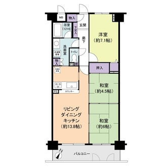 藤和ライブタウンなかもずの間取図