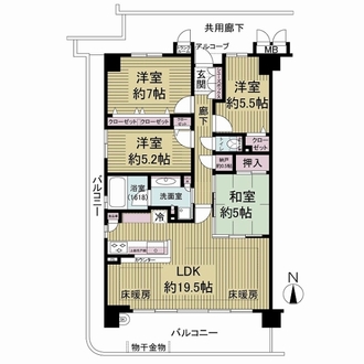 リバーガーデン平野正覚寺の間取図