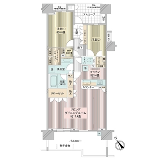 東京テラスD棟の間取図