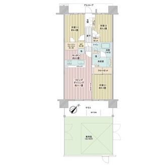 ザ・ガーデンズ東京王子　カームコートの間取図