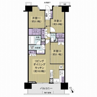 リビオシティ南砂町ステーションサイトの間取図