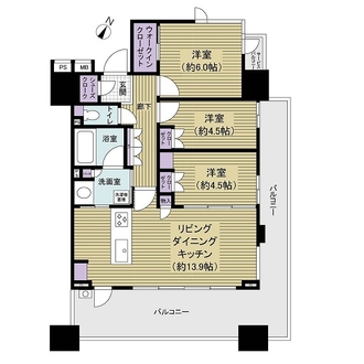 クリオ渡辺通サザンマークスの間取図
