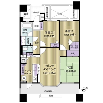 レクセルマンション新船橋の間取図