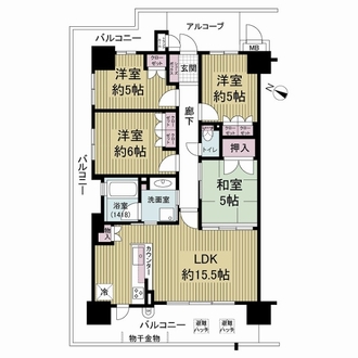 ルネ　セントエールの間取図