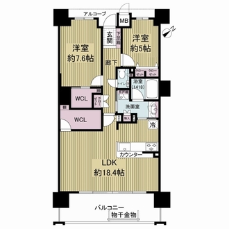 ルナタワー・ハリウッドプレイスの間取図