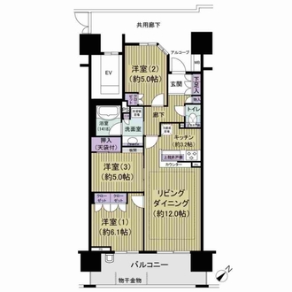 リビオ海浜幕張ラヴィアンコートの間取図