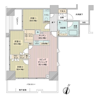 クレヴィア日本橋浜町公園の間取図
