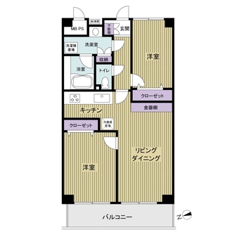 東大島ハイライズの間取図