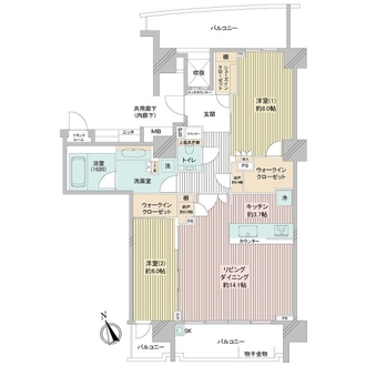 シティハウス恵比寿伊達坂の間取図
