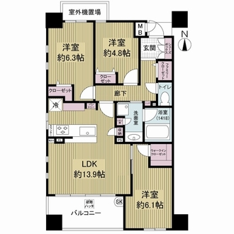 クレアシティ関目の間取図