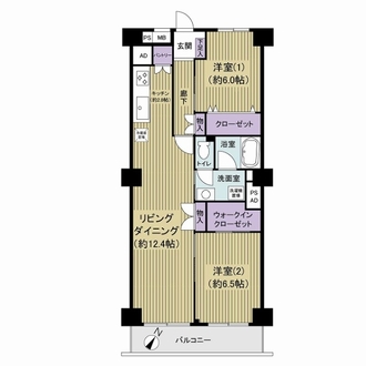 ルネ行徳の間取図