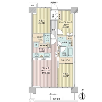 プライム大田矢口ウエスト棟の間取図