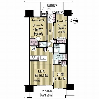 ユニハイム阿倍野晴明丘の間取図