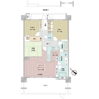 東京サーハウスリバーポートの間取図
