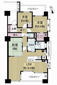 八事アインスの間取図